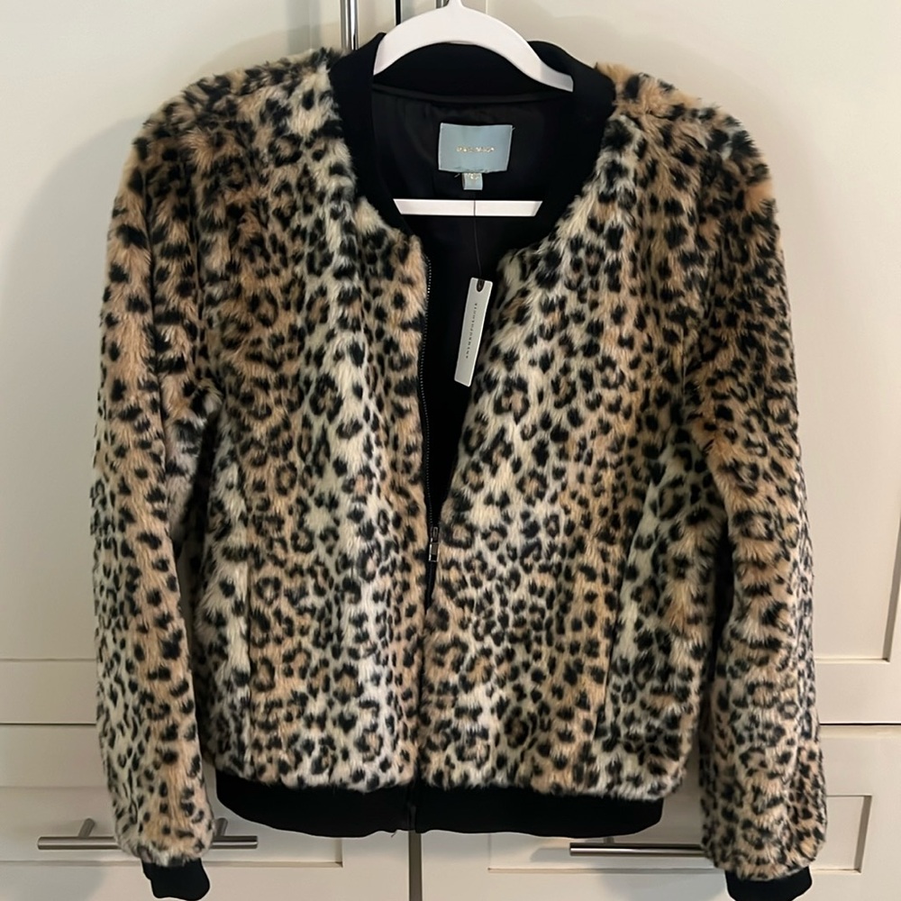 Skies are Blue Leopard bomber jacket